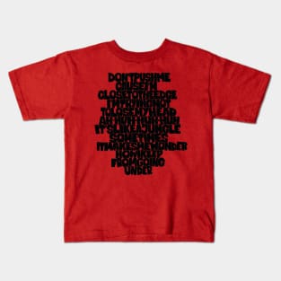 Unleash the Message: Grandmaster Flash Tribute Design with Wildstyle Block Letters Kids T-Shirt